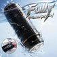 Washable design of the Fizzglow Piston male masturbator showing water rinse and removable sleeve cleaning