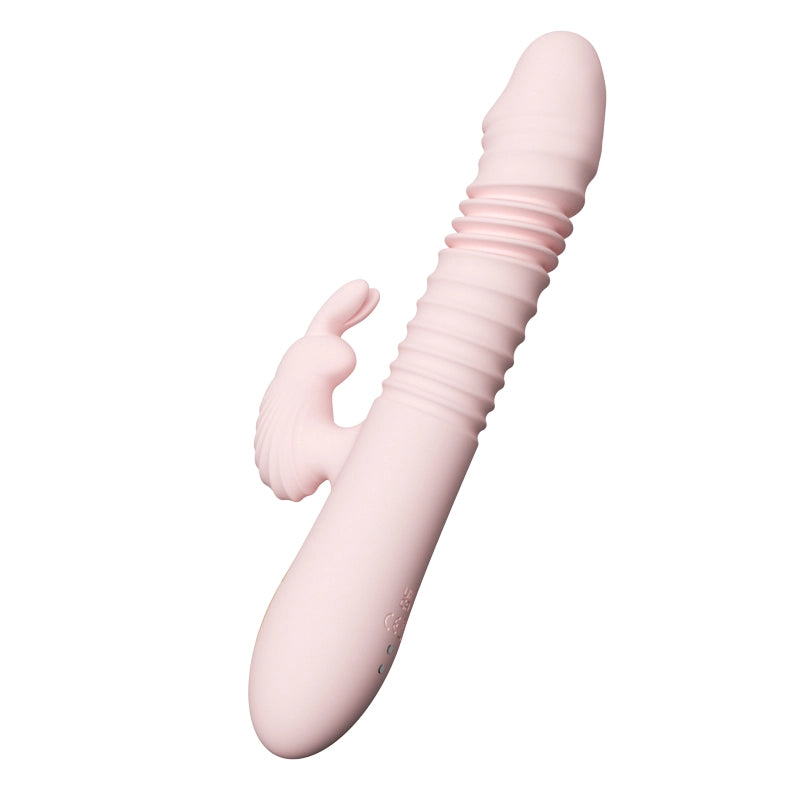 Pulse-Thrust Rabbit Vibrator, Triple-Motor G-Spot & C-Spot Stimulation with 30mm Auto-Telescopic Thrusting &42℃ Intelligent Heating? Fizzglow