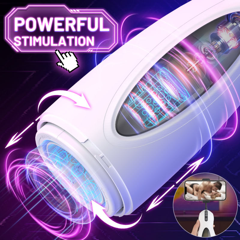 360° Rotating & Telescopic Masturbator  Fizzglow