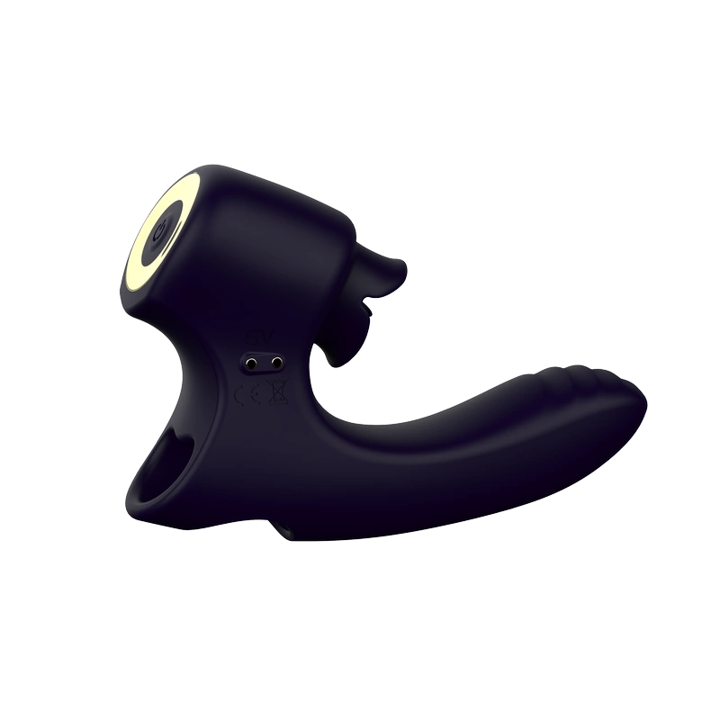 9-Speed Licking Tongue Finger Vibrator for G-Spot & Clit  