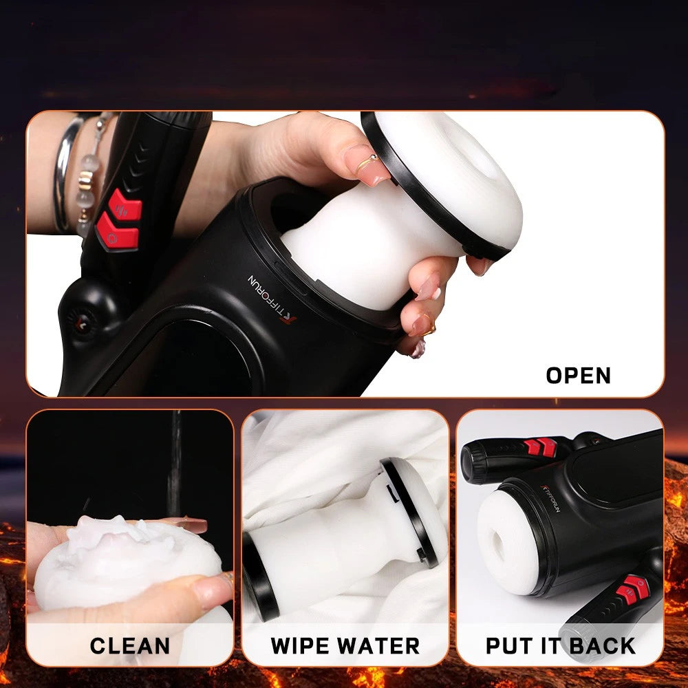 9-Speed Reciprocating Stroker with 42°C Rapid Heat & Smart Frequency Memory  