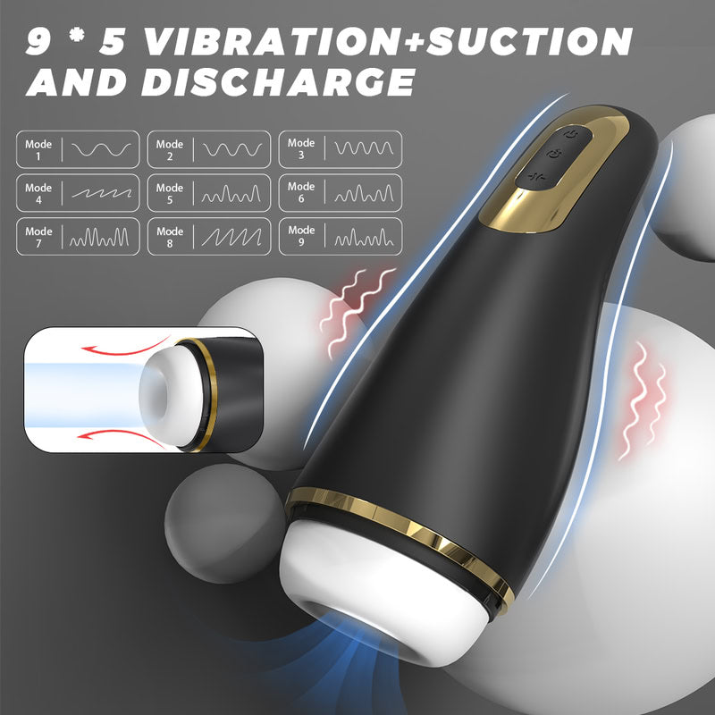 Air-Pulse Clamping & Vibrating Masturbator  Fizzglow