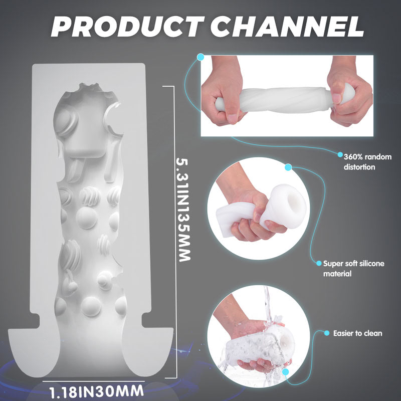 Air-Pulse Clamping & Vibrating Masturbator  Fizzglow