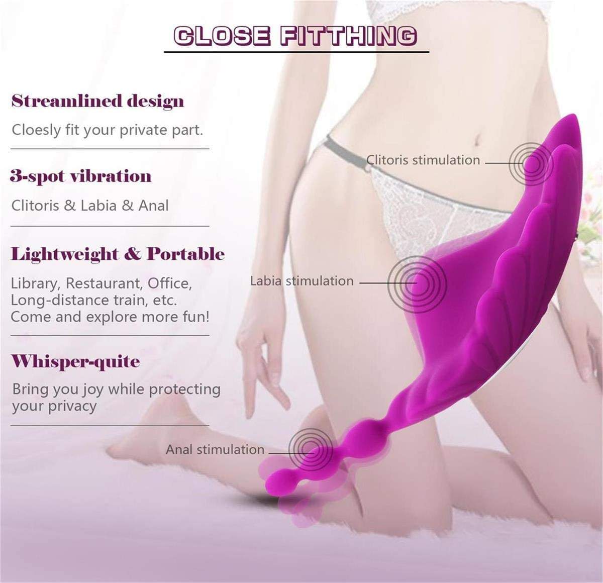 Bee wearable remote control vibrator Grinder  Fizzglow