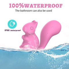 Waterproof pink squirrel vibrator suitable for various sensitive parts including vaginal and anal play