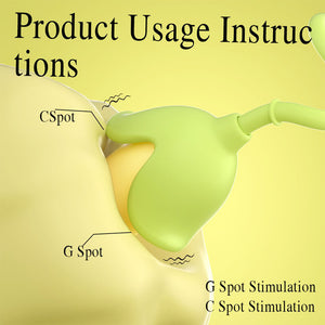 Corn Clit G-Spot Pulsing Vibrator  Fizzglow