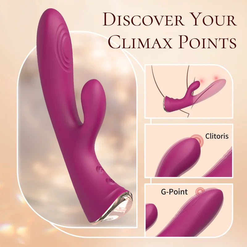 Crimson Flap Dual Motor Rabbit Vibrator  Fizzglow