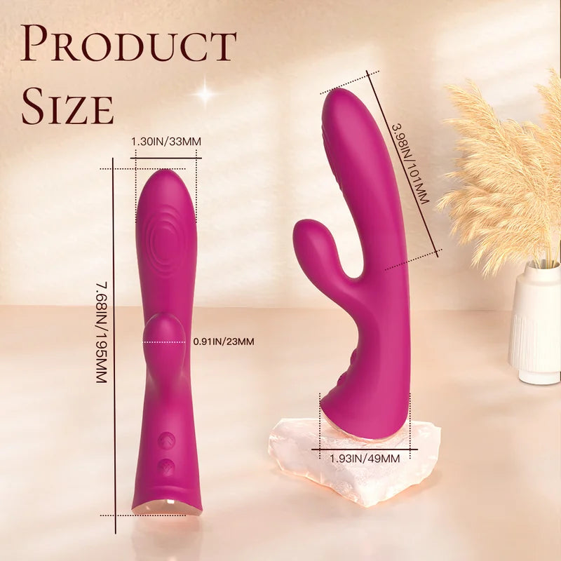 Crimson Flap Dual Motor Rabbit Vibrator  Fizzglow