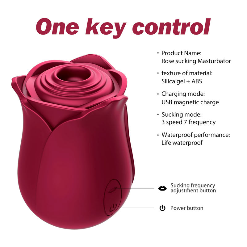 Dark Rose Clit Suction Stimulator  Fizzglow
