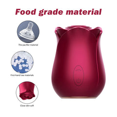 Dark Rose Clit Suction Stimulator  Fizzglow