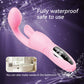 Pink EmberPulse G-Spot Rabbit Vibrator with LCD display and vibrating tongue