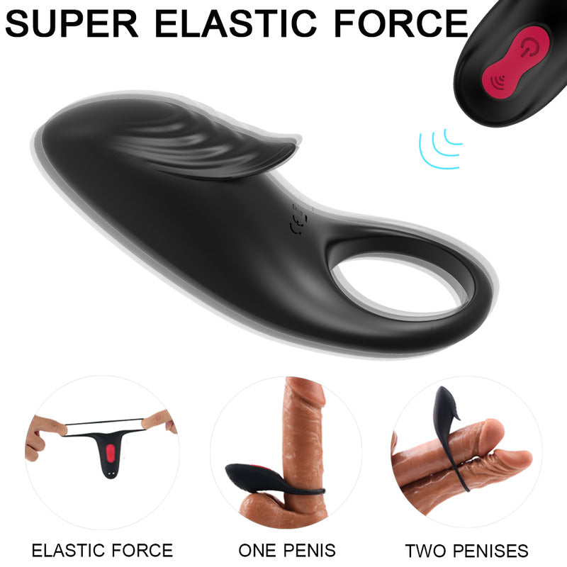 Ergonomic Couples Vibrating Ring with Remote  Fizzglow