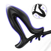 Black Anchor male butt plug featuring a 4-stage adjustable metal frame for safe anal expansion