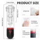 Vortex Automatic Penis Pump Stroker with transparent cylinder and realistic TPE sleeve