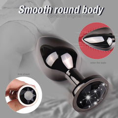 Gunmetal Anal Plug Set  Fizzglow