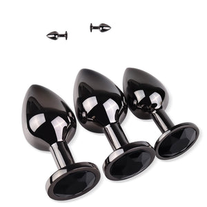 Gunmetal Anal Plug Set  Fizzglow