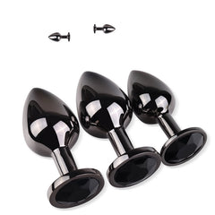 Gunmetal Anal Plug Set  Fizzglow
