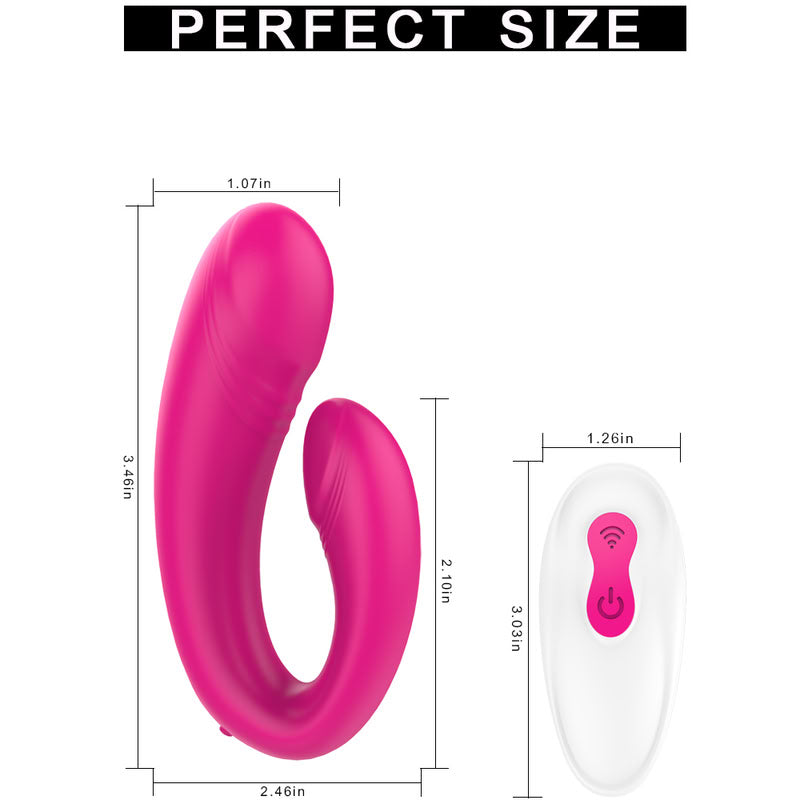 HeartSweetie Dual Vibrator With Remote Control  Fizzglow