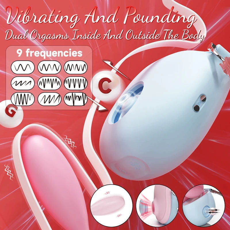 LoveBag 3-in-1 Clitoral Suction Vibrator & Wearable Love Egg Kit  Fizzglow