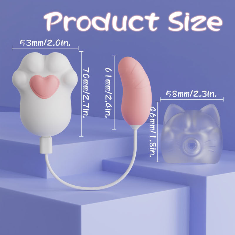 Lucky Cat Clitoral Suction With Bullet  Fizzglow