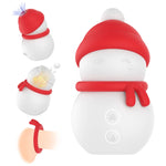 Fizzglow Melt Clitoral Suction Vibrator for couples made with premium red and white body-safe silicone.