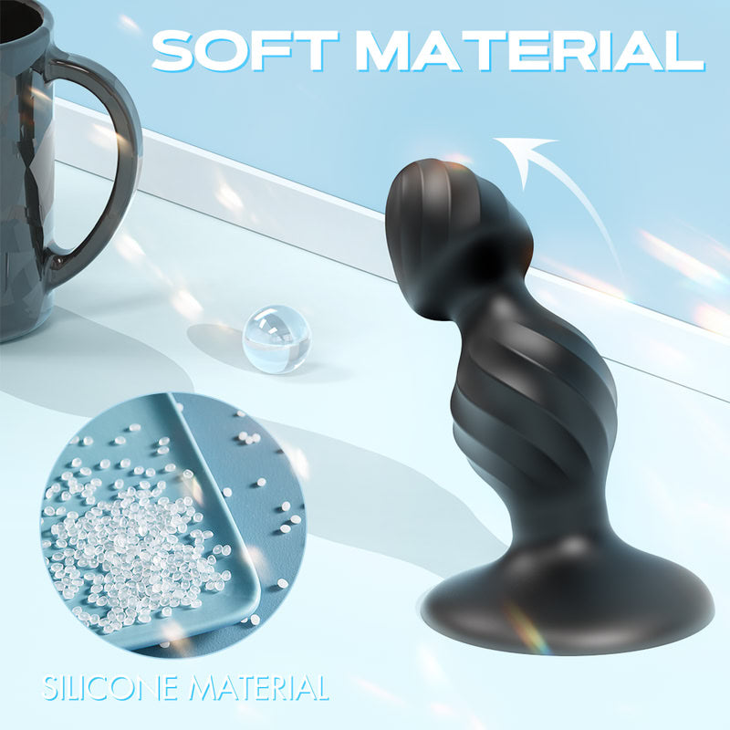 Onyx Plump Large Liquid Silicone Butt Plug  Fizzglow