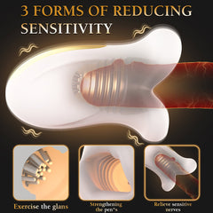 Oral Simulator Glans Trainer Vibrator  Fizzglow