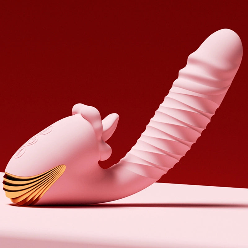 Pulse-Reach Triple-Point Rabbit: 9-Mode Thrusting & Warming App-Controlled Massager  