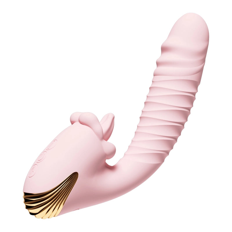 Pulse-Reach Triple-Point Rabbit: 9-Mode Thrusting & Warming App-Controlled Massager  