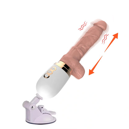 Pure Instinct Realistic Heating Dildo with 3 Stretching & 10 Vibrations  