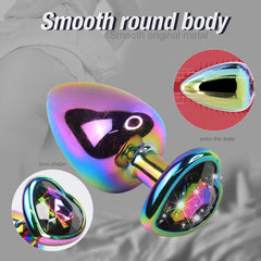 Rainbow Metal Anal Plug Set  Fizzglow