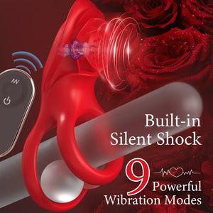 Remote Control Rose Vibrating Cock Ring  Fizzglow