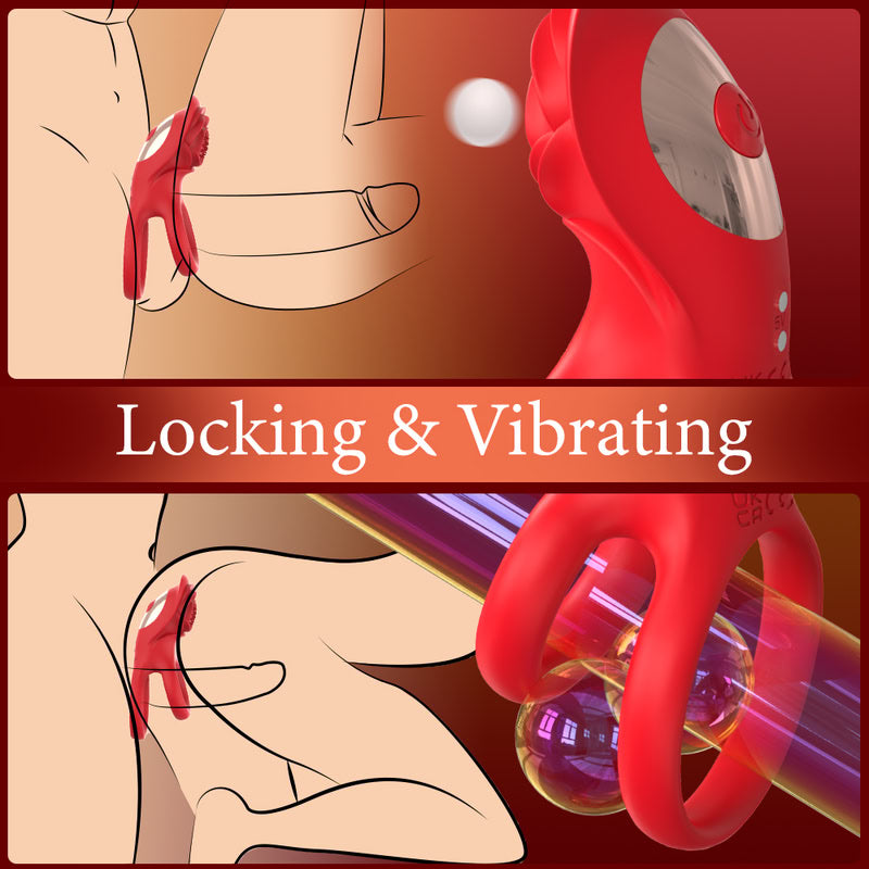 Remote Control Rose Vibrating Cock Ring  Fizzglow