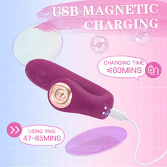 Remote Control Wearable Panty Vibrator with Clitoral Flapping  Fizzglow