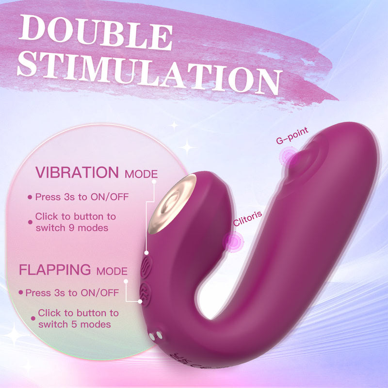 Remote Control Wearable Panty Vibrator with Clitoral Flapping  Fizzglow