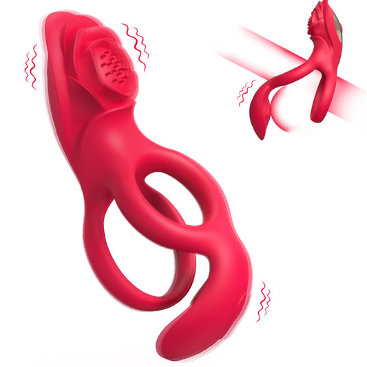 Rose Vibrating Cock Ring for Couples  Fizzglow