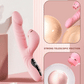 Pink SilkRipple G-Spot Rabbit Vibrator with thrusting and LCD display