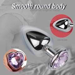 Silver Metal Butt Plug Set  Fizzglow