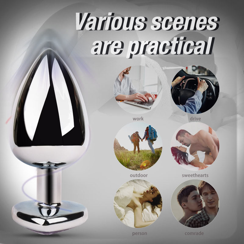 Silver Metal Butt Plug Set  Fizzglow