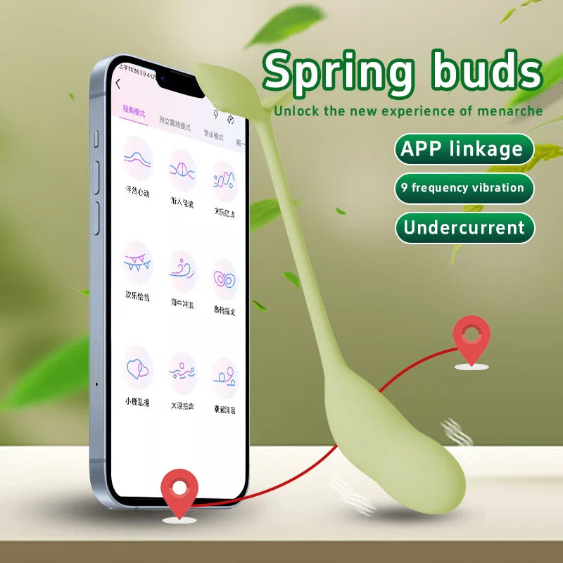 Sprout bean sprout shaped g-spot vibrator with flexible liquid silicone body and magnetic charging port