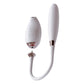Switch detachable 2-in-1 app-controlled g-spot vibrator showing sonic sucking nozzle and pulse-thrusting shaft connected by a soft silicone cord