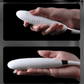 Switch detachable 2-in-1 app-controlled g-spot vibrator showing sonic sucking nozzle and pulse-thrusting shaft connected by a soft silicone cord