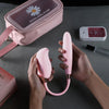 Switch detachable 2-in-1 app-controlled g-spot vibrator showing sonic sucking nozzle and pulse-thrusting shaft connected by a soft silicone cord