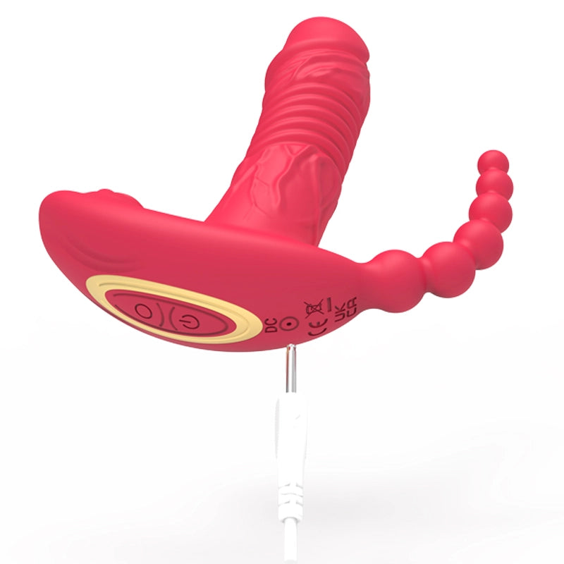 The Secret Rhythm 3-Motor Rotating Bead  App-Controlled Wearable Massager  