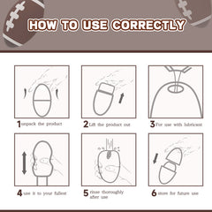 Touchdown Texture Football Style Pocket Pussy - Portable Male Masturbator  Fizzglow