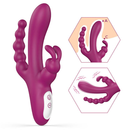 Triple Stimulator Rabbit Vibe  Fizzglow