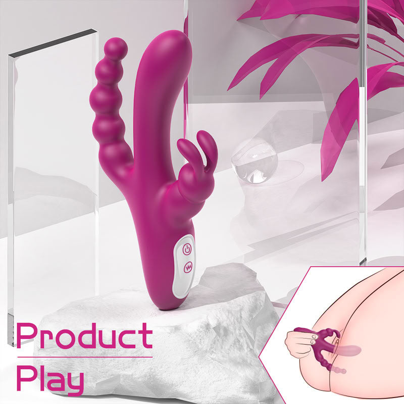 Triple Stimulator Rabbit Vibe  Fizzglow