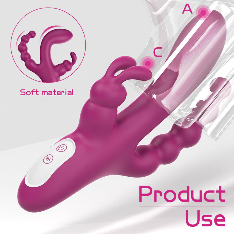 Triple Stimulator Rabbit Vibe  Fizzglow