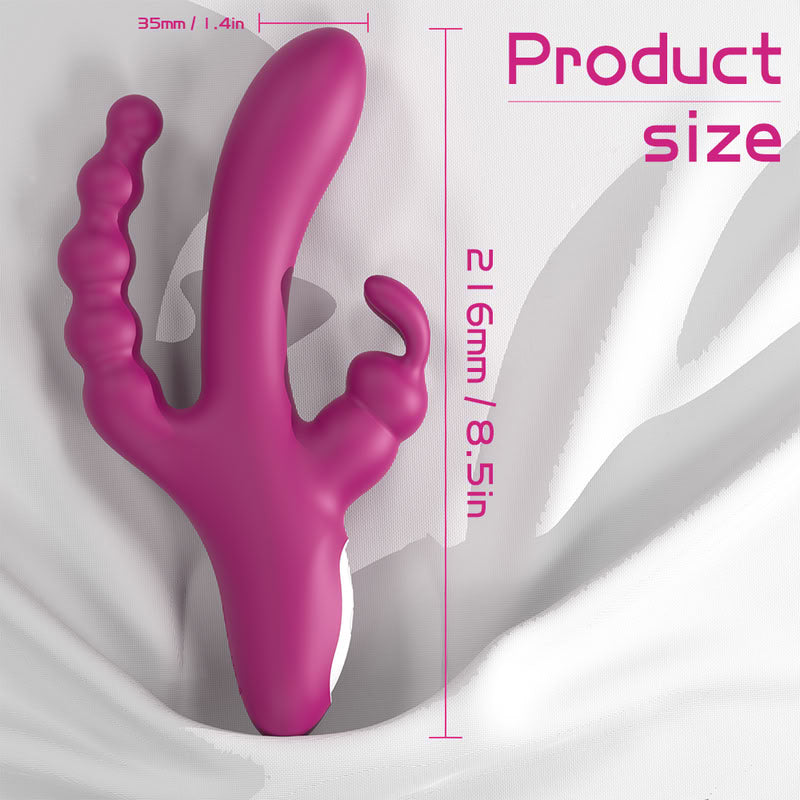Triple Stimulator Rabbit Vibe  Fizzglow