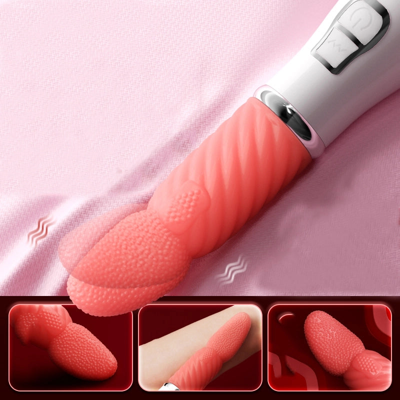“Velvet Lick" Oral Simulator - 7-Mode Tongue Vibrator with Textured G-Spot Penetration  